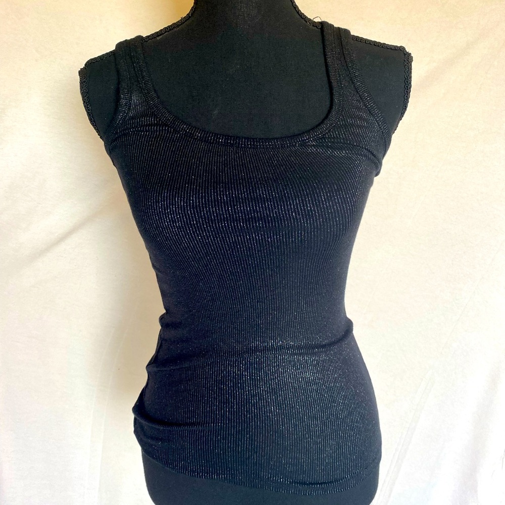 Gap Favorite XS Shimmer Black Tank Top